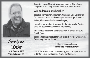 Traueranzeige von Stefan Dörr von FZ