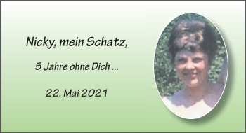 Traueranzeige von Nicky  von FZ