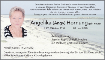 Traueranzeige von Angelika Hornung von FZ