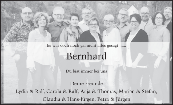 Traueranzeige von Bernhard Koschella von FZ