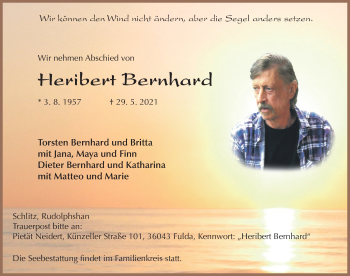 Traueranzeige von Heribert Bernhard von FZ