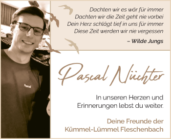 Traueranzeige von Pascal Nüchter von FZ