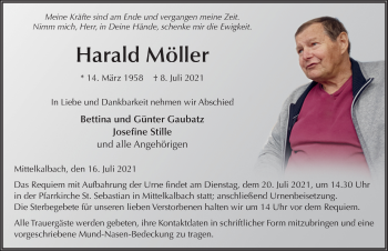 Traueranzeige von Harald Möller von FZ