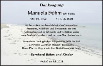 Traueranzeige von Manuela Böhm von FZ