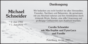 Traueranzeige von Michael Schneider von FZ