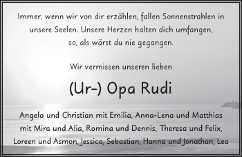 Traueranzeige von Rudolf Wald von FZ