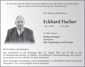 Traueranzeige von Eckhard Fischer von FZ