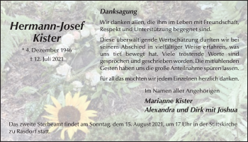 Traueranzeige von Hermann-Josef Kister von FZ