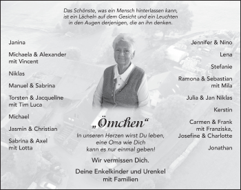 Traueranzeige von Ingrid Schmitt von FZ