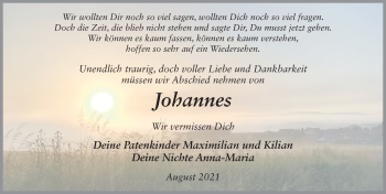 Traueranzeige von Johannes Höfer von FZ