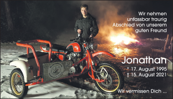 Traueranzeige von Jonathan Horas von FZ