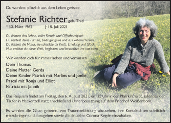 Traueranzeige von Stefanie Richter von FZ