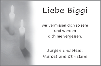 Traueranzeige von Birgit Woy von FZ