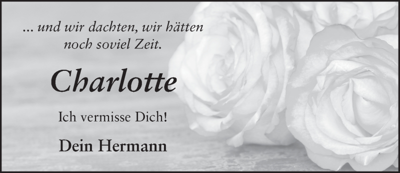  Traueranzeige für Charlotte Fehler vom 28.09.2021 aus FZ