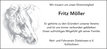 Traueranzeige von Fritz Möller von FZ