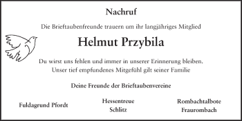Traueranzeige von Helmut Przybila von FZ