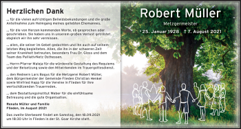 Traueranzeige von Robert Müller von FZ