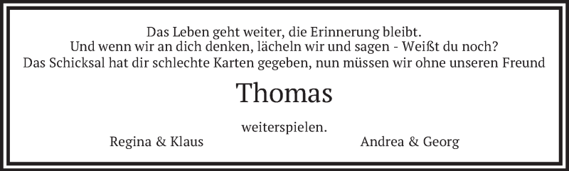  Traueranzeige für Thomas Atzert vom 08.09.2021 aus FZ