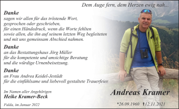 Traueranzeige von Andreas Kramer von FZ