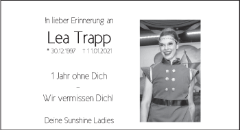 Traueranzeige von Lea Trapp von FZ