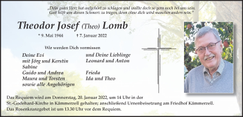 Traueranzeige von Theodor Lomb von FZ