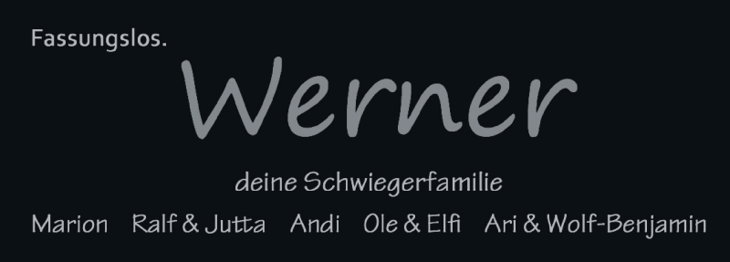  Traueranzeige für Werner Räsch vom 03.01.2022 aus FZ