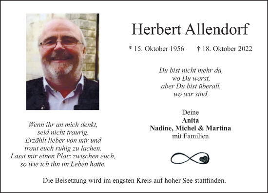 Traueranzeige von Herbert Allendorf von FZ