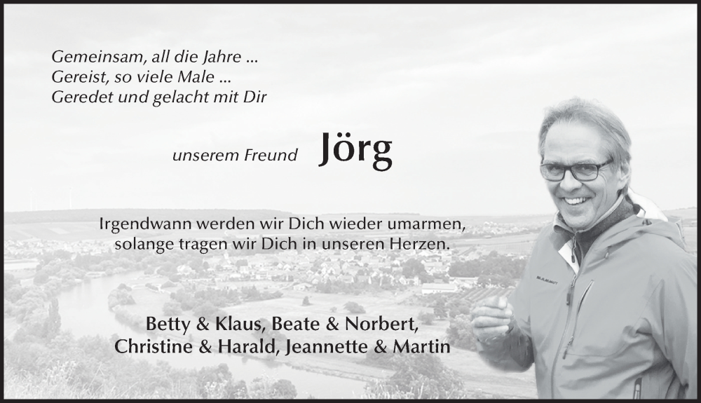  Traueranzeige für Jörg Schnarr vom 14.10.2022 aus FZ