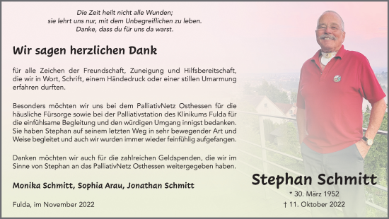 Traueranzeige von Stephan Schmitt von FZ