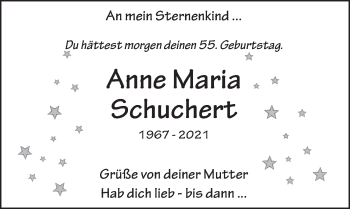 Traueranzeige von Anne Maria Schuchert von FZ