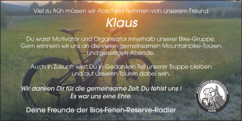 Traueranzeige von Klaus Heil von FZ