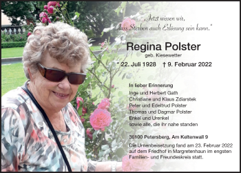 Traueranzeige von Regina Polster von FZ