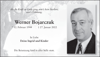 Traueranzeige von Werner Bojarczuk von FZ