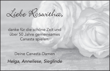 Traueranzeige von Roswitha Born von FZ