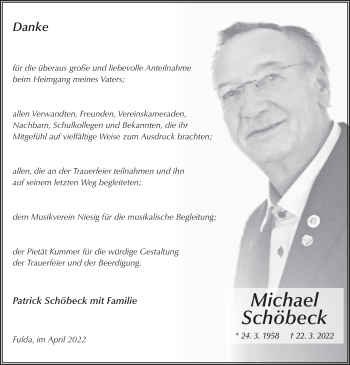 Traueranzeige von Michael Schöbeck von FZ