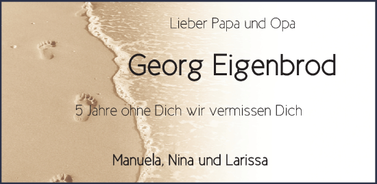 Traueranzeige von Georg Eigenbrod von FZ