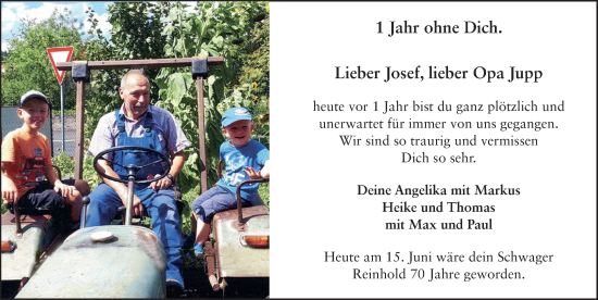 Traueranzeige von Josef  von FZ