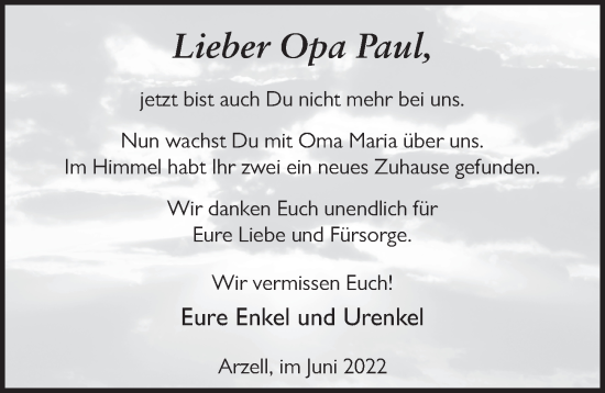 Traueranzeige von Paul Käsmann von FZ
