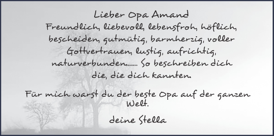 Traueranzeige von Amand Büttner von FZ