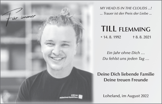 Traueranzeige von Till Flemming von FZ
