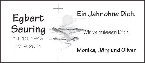 Traueranzeige von Egbert Seuring von FZ