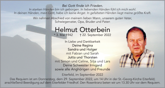 Traueranzeige von Helmut Otterbein von FZ