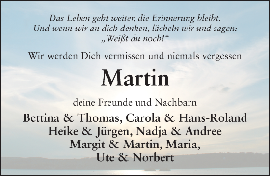 Traueranzeige von Martin Gottl von FZ