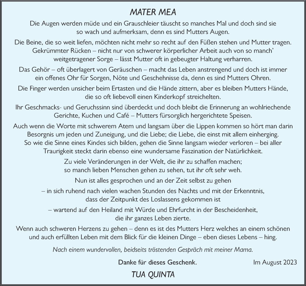  Traueranzeige für Rosa Göbel vom 04.10.2023 aus FZ