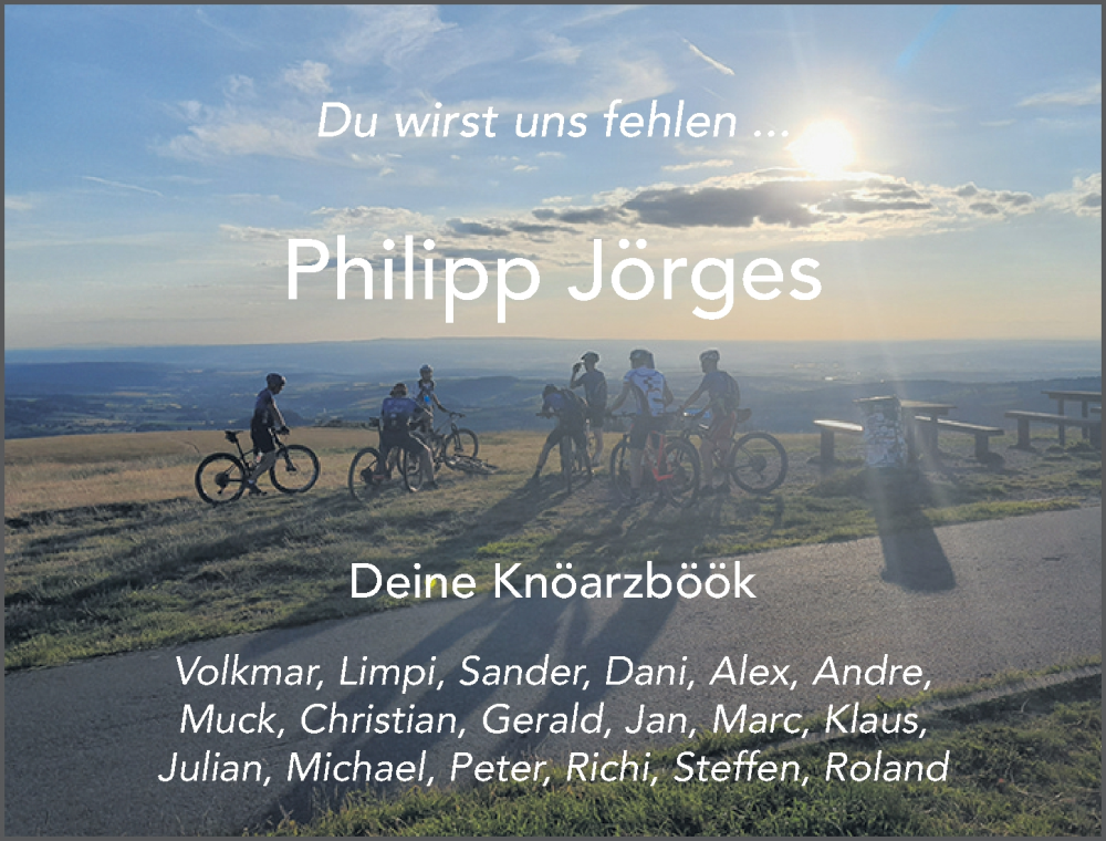  Traueranzeige für Philipp Jörges vom 20.11.2023 aus FZ