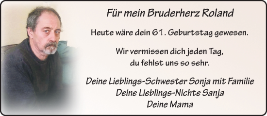 Traueranzeige von Roland Will von FZ