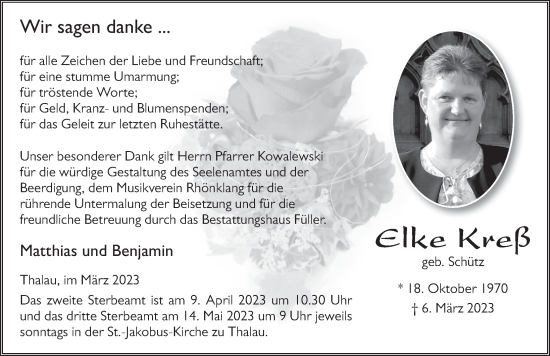 Traueranzeige von Elke Kreß von FZ