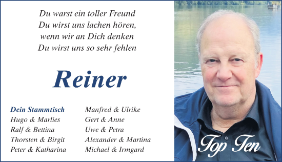 Traueranzeige von Reiner Assmann von FZ