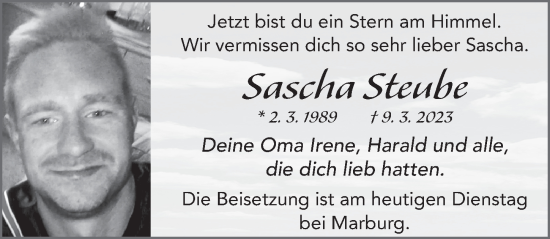 Traueranzeige von Sascha Steube von FZ
