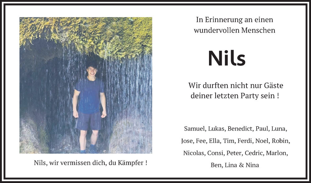  Traueranzeige für Nils Görlich vom 17.04.2023 aus FZ